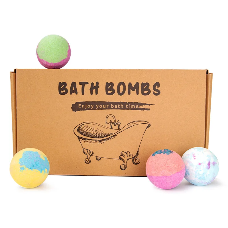 Organic Bubble Bath Fizzy Gift Set 100% Natural Ingredients Bomb Bath Rose Lavender Bubble Bath Bombs Gift Set