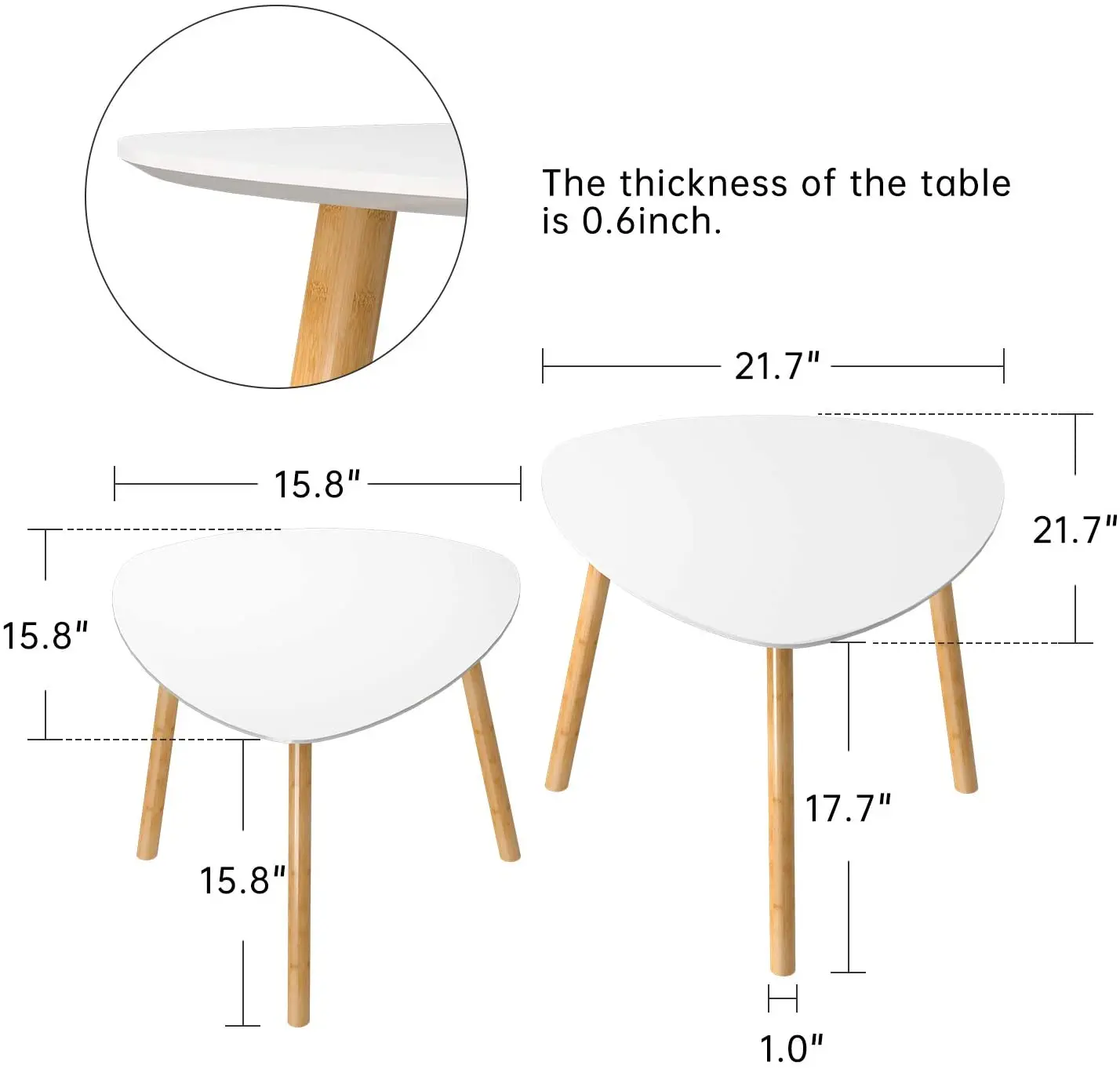 Custom Fashion Quality Oval European Style Double Customize Modern Natural Coffee Table