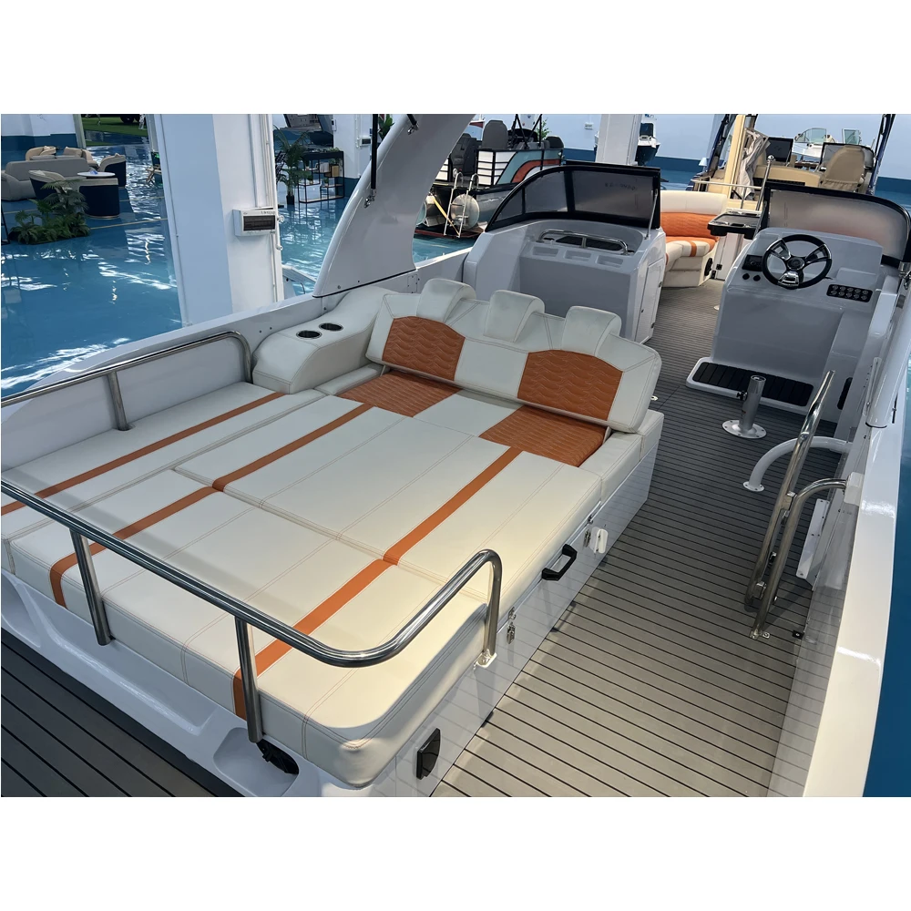 Customized Pontoon Boat Aluminum Sport Sailing Yacht For Surfing and Ocean Waters