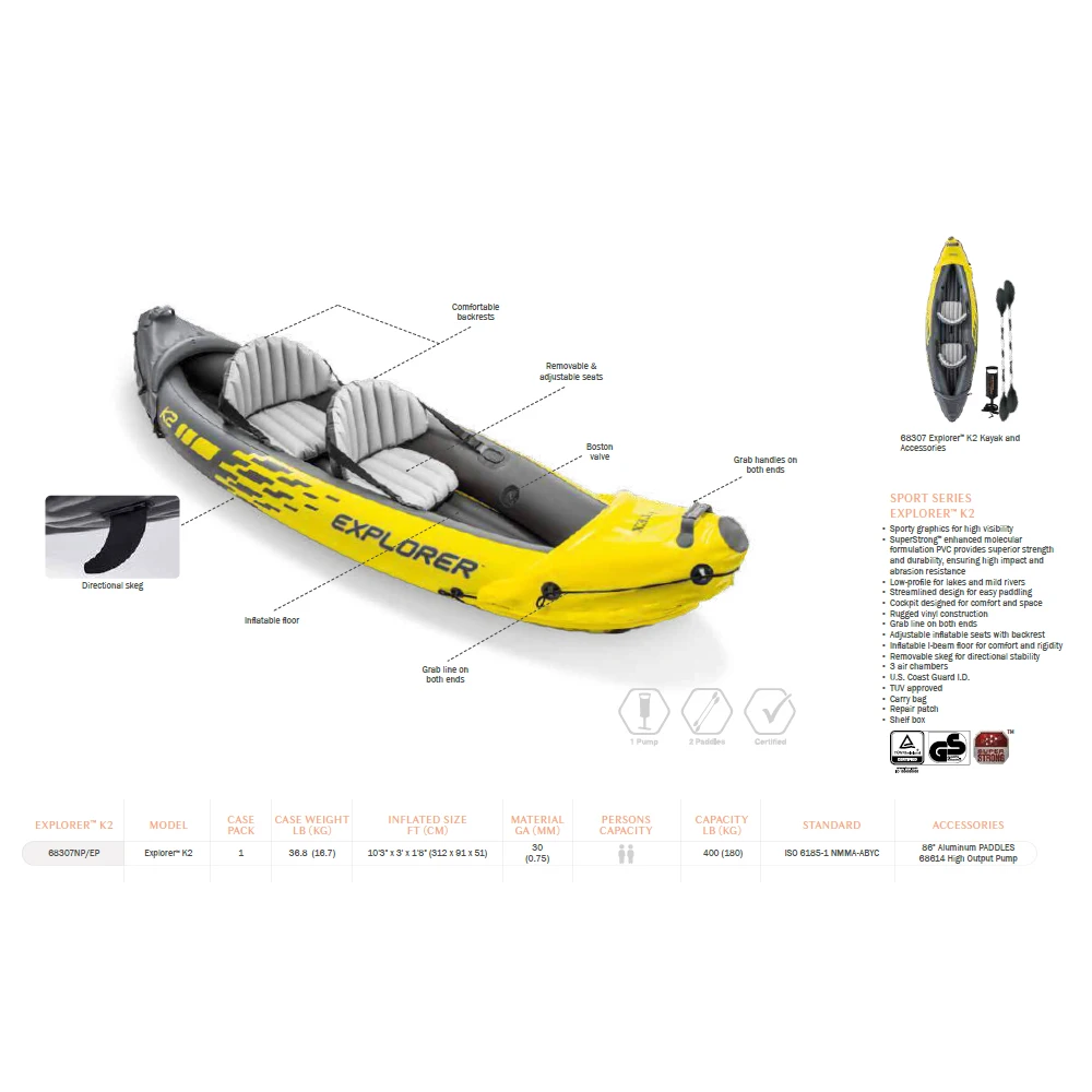 High-quality Inflatable boats fishing kayak with oars inflatable kayaks sweep around the world