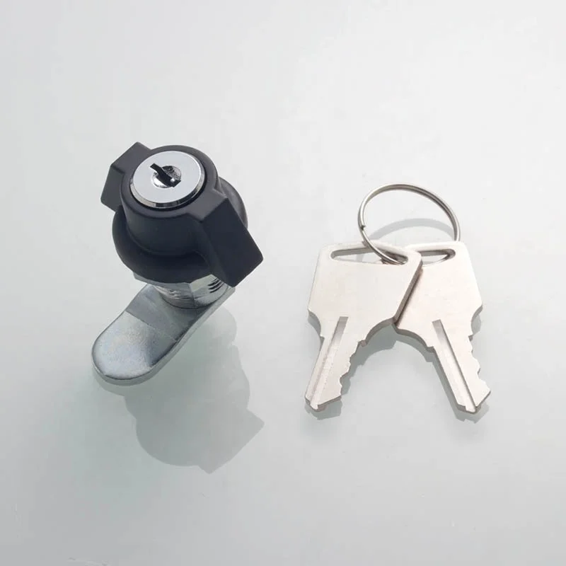 
Hengzhu MS408 Knob Cam Lock Mailbox Industrial Cabinet Cam Lock Zinc Alloy Black Quarter Turn Latch Cam Lock 