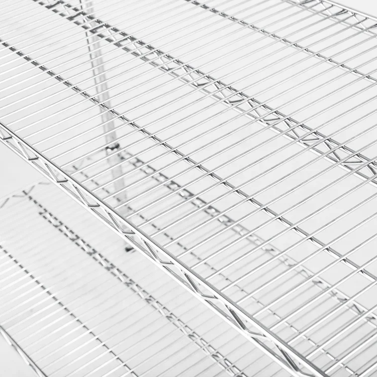Nsf Approved Steel  Shelving  Wire Shelving Metal Chrome Rack