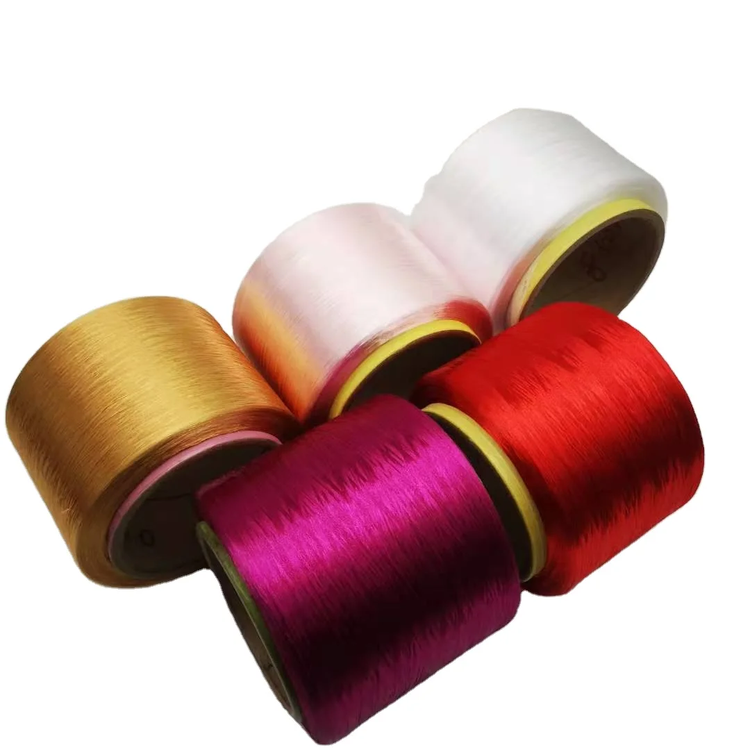 Производство DTY FDY нить 100% полиэфирная этикетка пряжа 150/36 окрашенная для лент с лентами