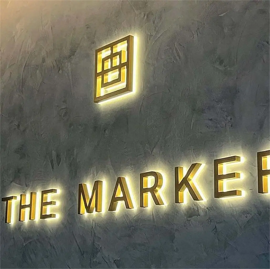 Customized Outdoor Store Signage Led Channel Letters 3D Acrylic Logo Backlit Letter Sign