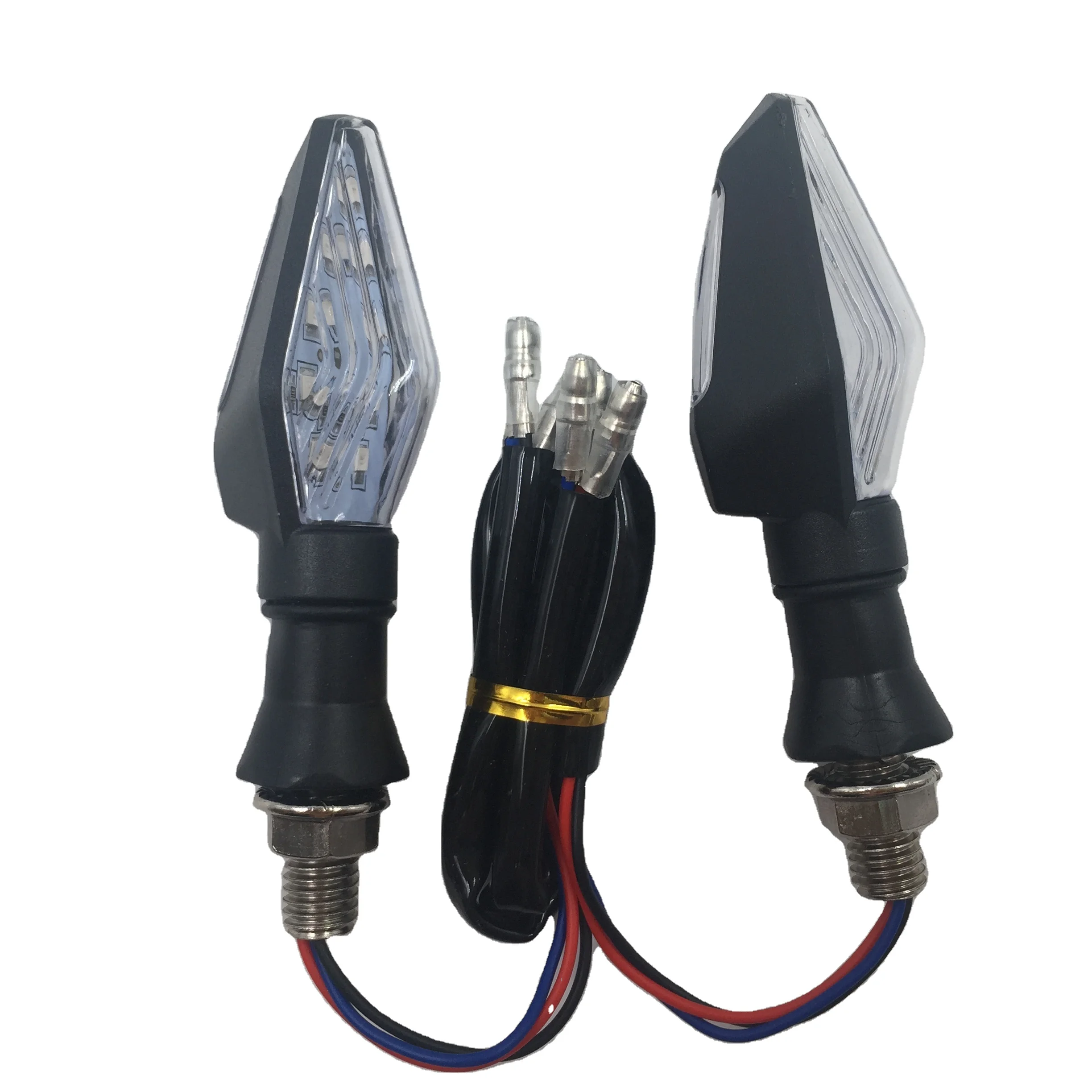 Указатель поворота для мотоцикла, двухцветная желтая лампа 12 светодиодов, для Yamaha, Honda, Suzuki, Kawasaki