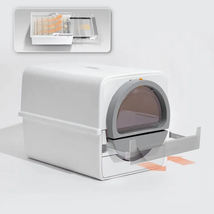 Cleaning Smart Pets Training System Auto Cat Toilet Trainer Semi Closed Smart Self Cleaning cube Cat Litter Box