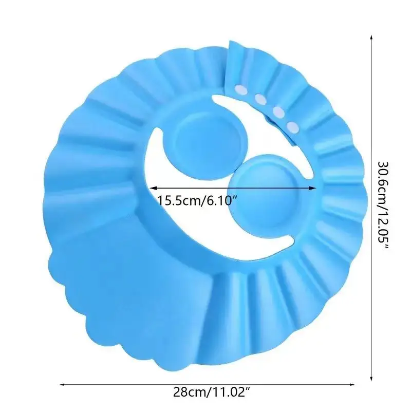 EVA Adjustable Bath Caps Thicken Soft Visor Hat Shower Cap With Ear Protector Baby Shower Cap