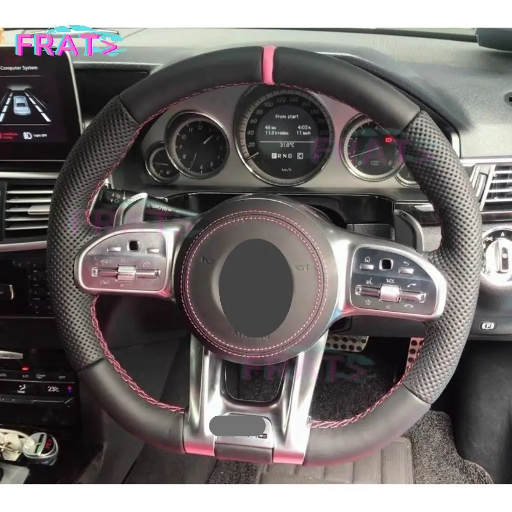 Модернное Автомобильное рулевое колесо подходит для Mercedes Benz w204 w213 w212 w222 Maybach 2007-2023 из углеродного волокна кожаное рулевое колесо