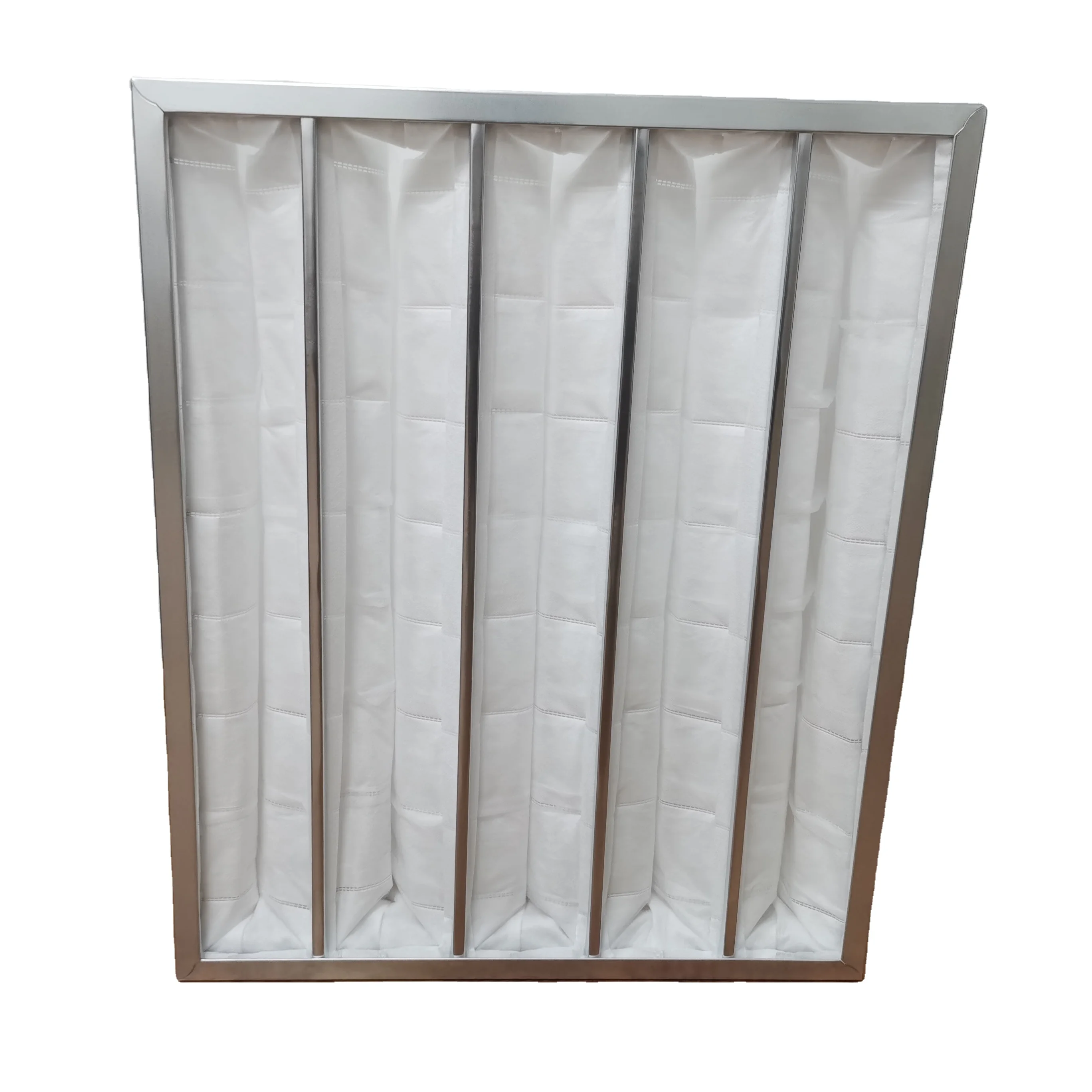 Industrial Customized F9 Efficiency Pocket Air Filter Aluminum Frame Paper Cotton Dust Filter HVAC System Used Farm Industries