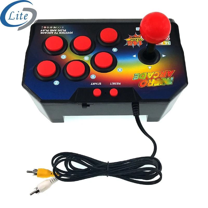 
Hot Selling 16 bit Classic Retro Video Game Arcade Console Mini Nostalgic Arcade 145 in 1 Joystick Arcade Game For Children Home 
