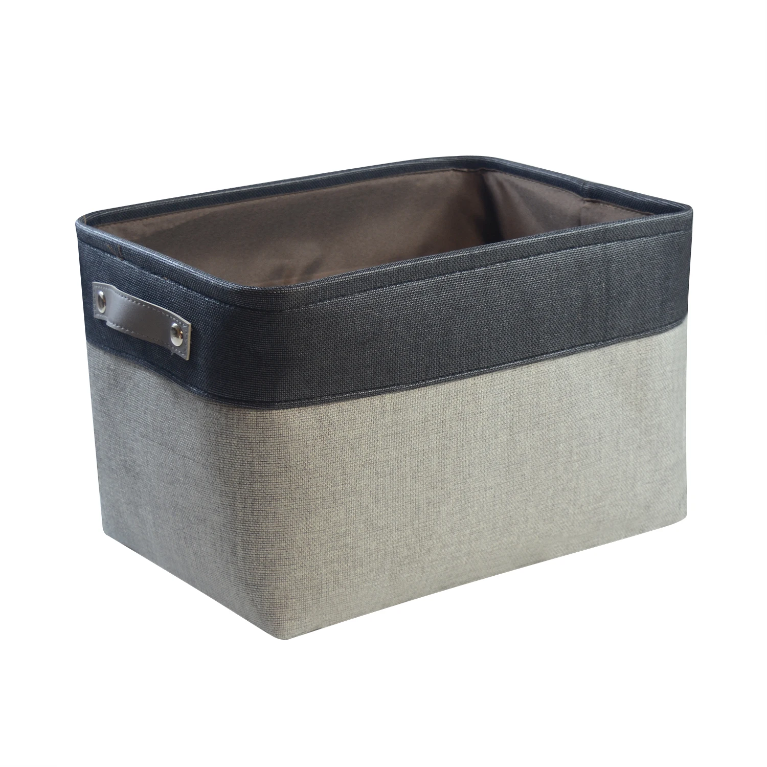 Canvas Linen Storage Basket Bins Waterproof Foldable Canvas Fabric Storage Basket for Home Decor