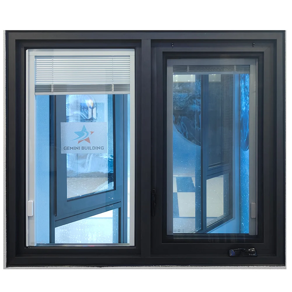 Energy Efficiency Aluminum Inswing Casement Windows Triple Glazed Tilt And Turn Window With Flyscreen