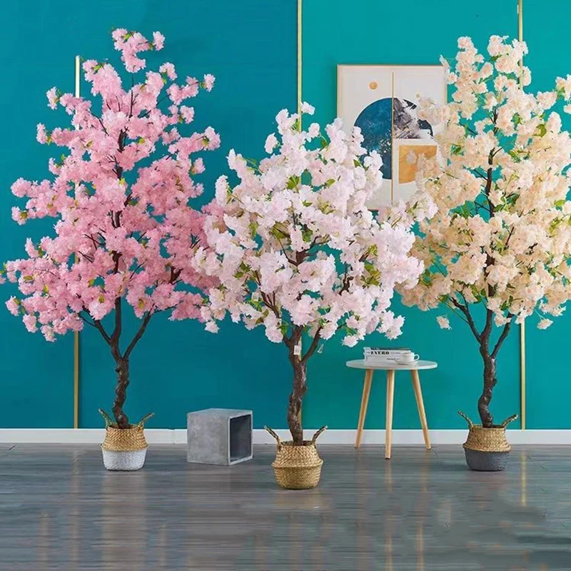 High Quality Wedding Props Artificial Silk Flowers Artificial Plants Artificial Cherry Blossom Tree For Decoration
