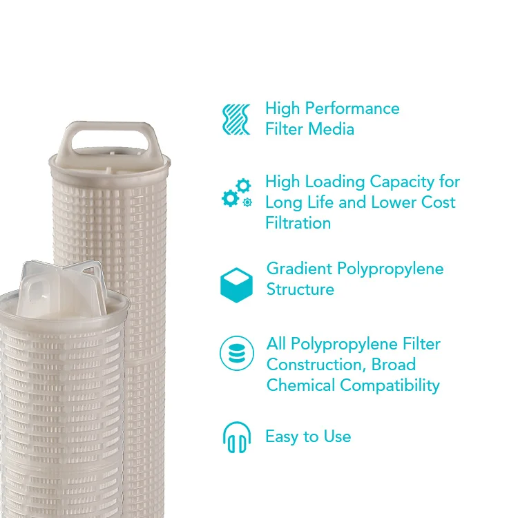 Beverage drinks micro filtration membrane 10 micron filter cartridge