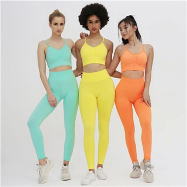 2020 New Inventions Fashion Print Nylon Lycra Fitness Leggings Yoga Set Neon