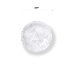 stonekocc Brand Customized Creative Natural Marble Fruit Nordic Circular Decoration Commercial Western Restaurant Steak Tray