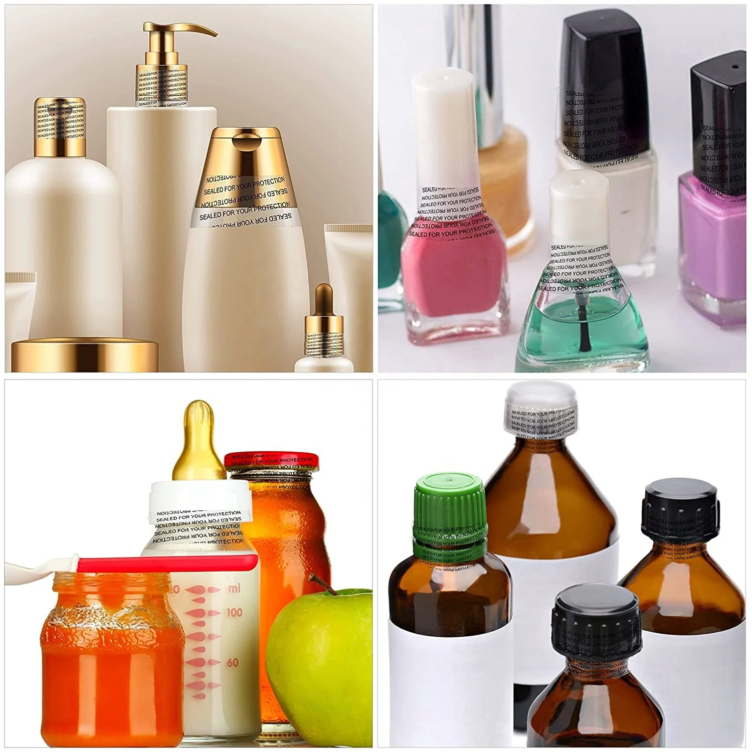 Custom Size Clear PVC Heat Shrink Sleeve Bands/ Perforated Shrink Bands for Cosmetic Jars Bottles Caps