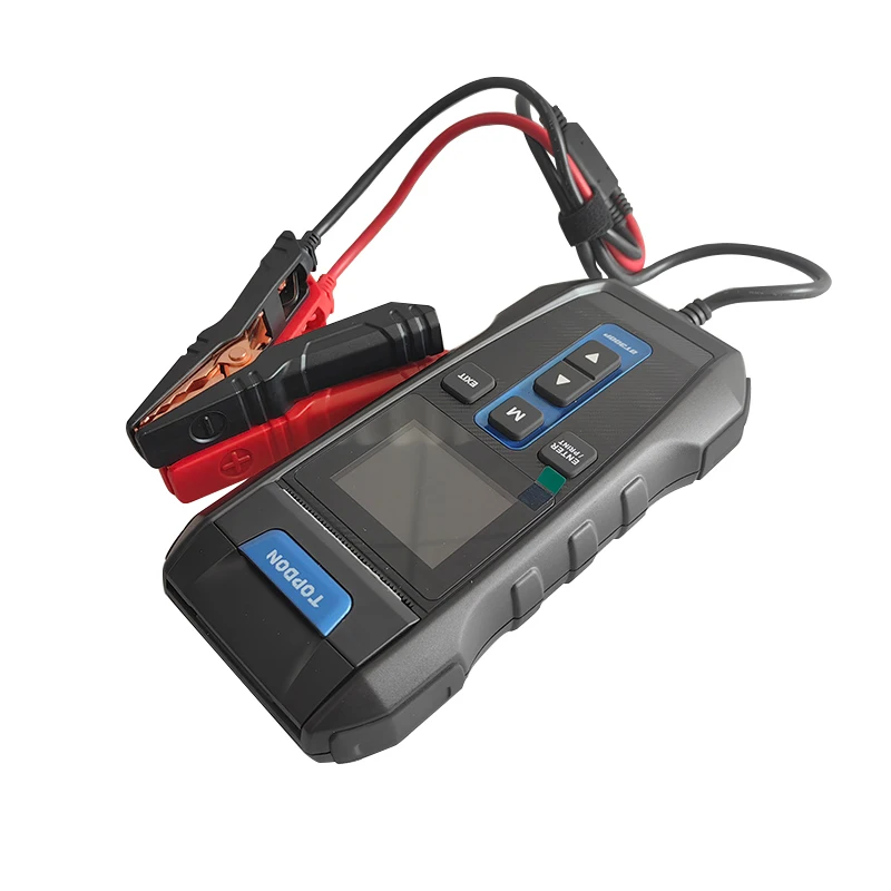 TOP DON BT300P Portable Intelligent 12V 24Volt Lcd Display Auto Car Battery Cranking and Charging Tester Dc 24V Battery Analyzer