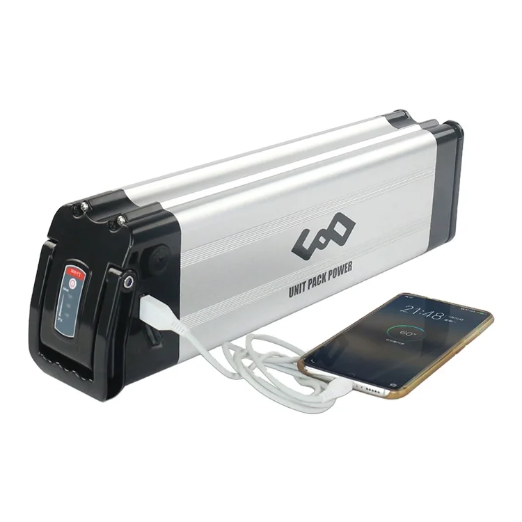 Unitpackpower 24v 36v 48v 10ah 15ah 17.5ah 20ah silver fish ebike lithium ion batteries Electric Bicycle Battery