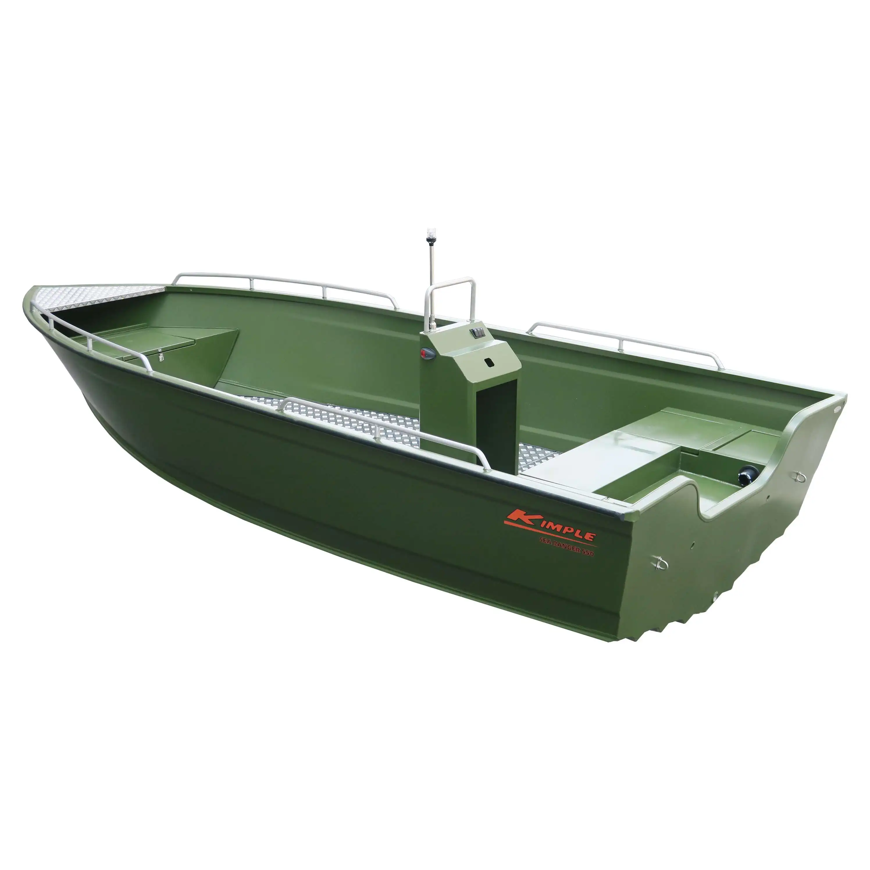 China G550 Boat Used 6 Person Boat Aluminum Fishing Vessel With Center Steering Console