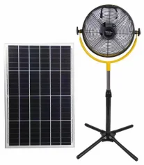 16 inches Solar Remote Control Charging Fan Floor Fan Rechargeable Stand Fan with battery life strong wind portable