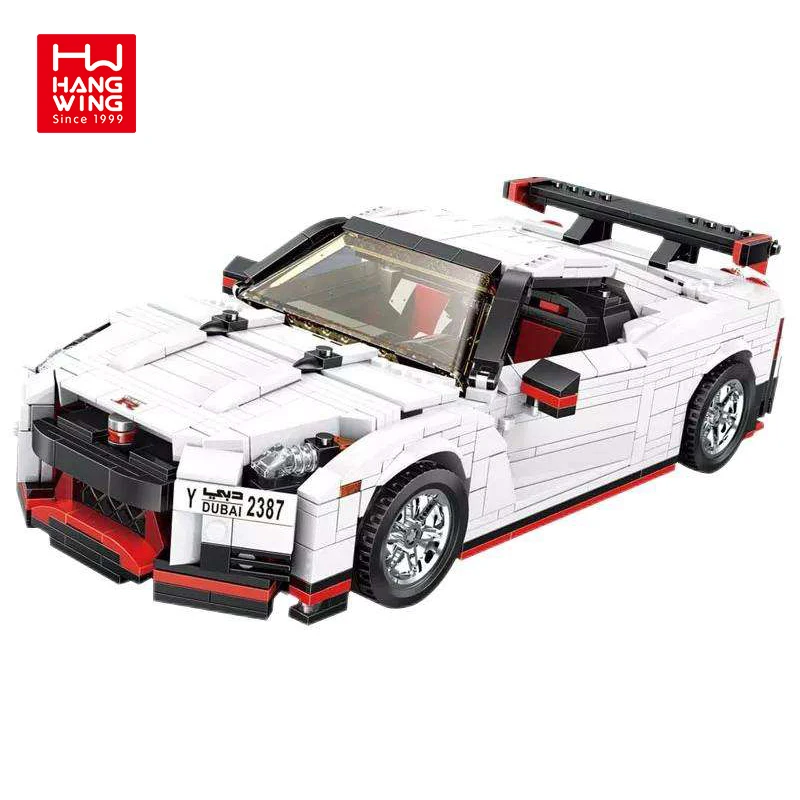 HW Nismo Nissan GTR R35 Super Racing Sport Car Creative Idea Series Vehicle Bricks MOC Building Blocks For Kids 1024pcs