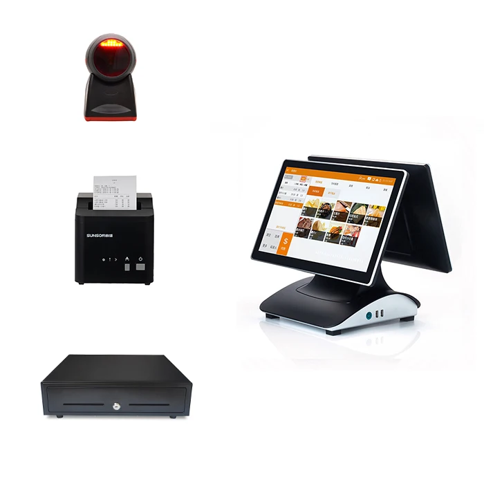 Hot sale Android single One Screen OEM Pos Systems with customer display order machine pos system