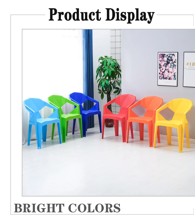 Barbecue Beer Plastic Chair Home Furniture Dining Room Furniture High Quality Creative Modern Geometric Design for Outdoor