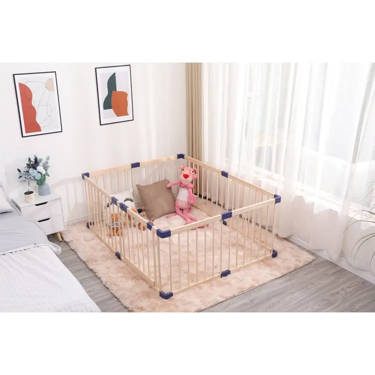 Wooden fence factory direct price play easy to tear open outfit solid wood Baby safety Playpen