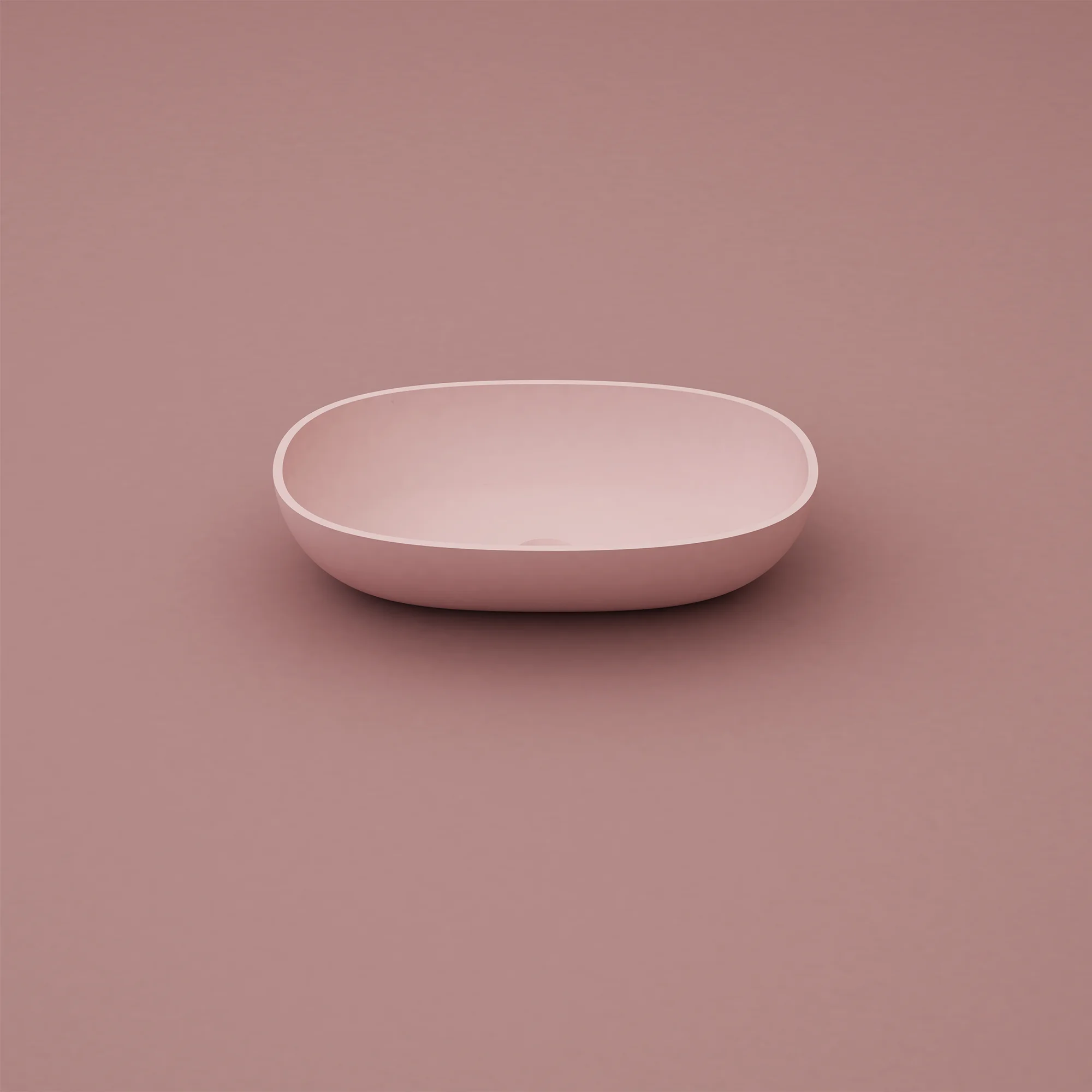 BS-8333 Modern Small  Bathroom Solid Surface Counter Top art basin For Hotel