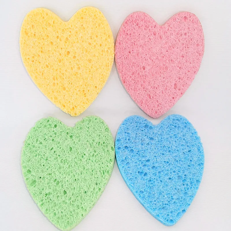 
Pure fiber porous breathable cellulose facial compression cleaning sponge 