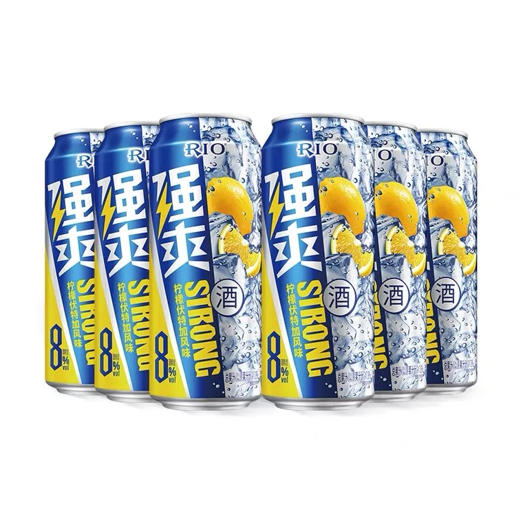 Коктейльные коктейли RIO Strong Shuang предварительно Смешанное вино 8 градусов сильный с 6 вкусами 330 мл * банок низким содержанием