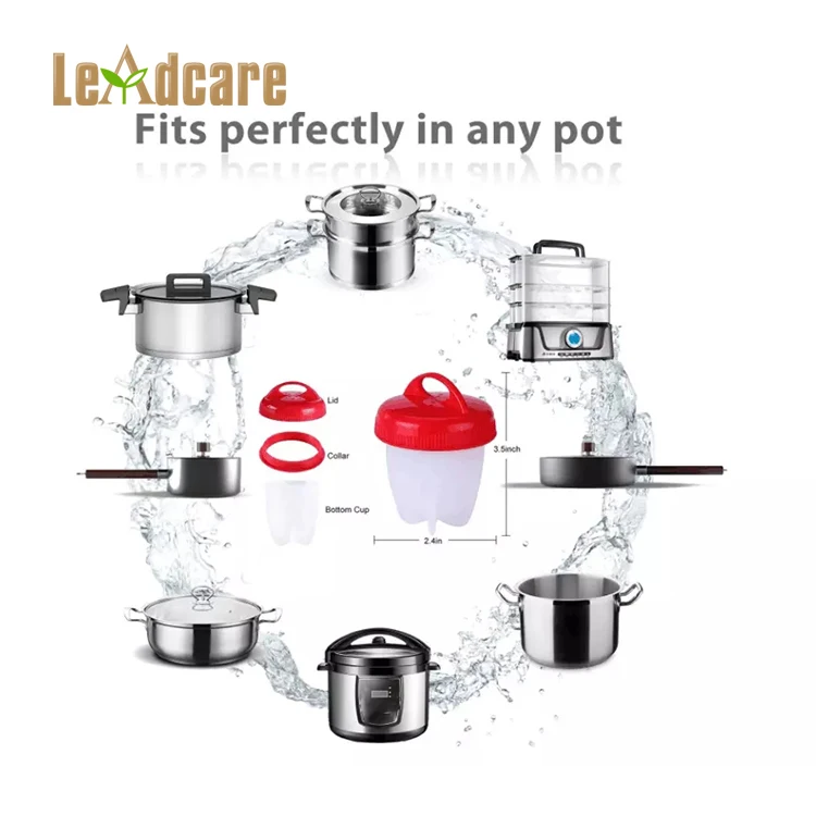 Hot Sell Eco-Friendly New Design Silicone Egg Boiler Microwave Safe Rapid Silicone Mini Egg Cooker