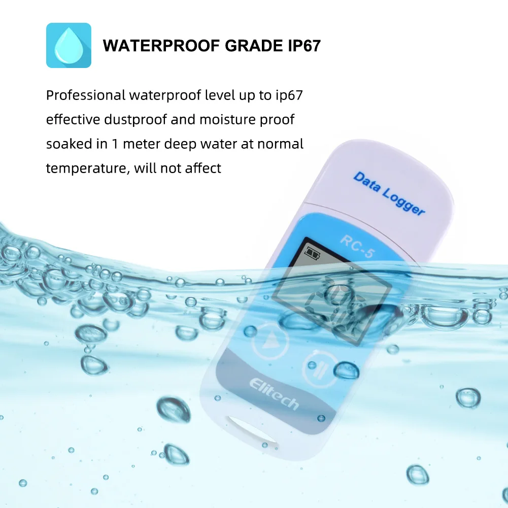 High Accuracy USB Temperature Recorder for Freezer Cold Room Digital Thermometer Data Logger