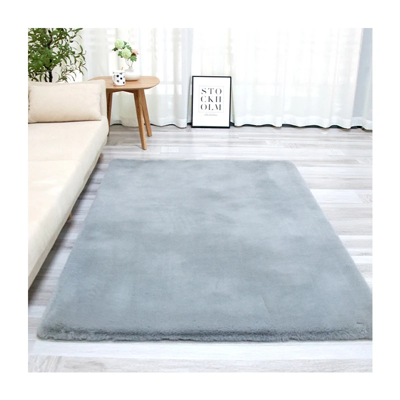 Alfombra High Quality Rabbit Fur Rug Fluffy Door Carpet Mat for Bathroom KILIM Floor Kitchen Anti-slip Adults Hotel tapis