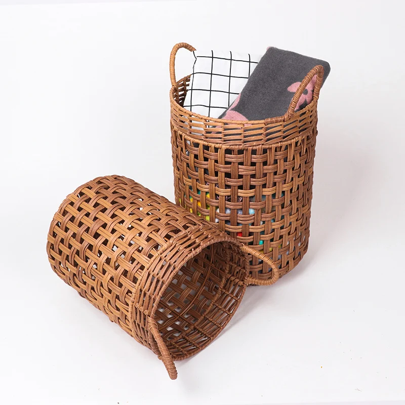 Other Storage Basket Plastic & Teen Storage Organizers and Storage Home Hand Woven Tall Round Kids Handmade Multifunction 5pcs