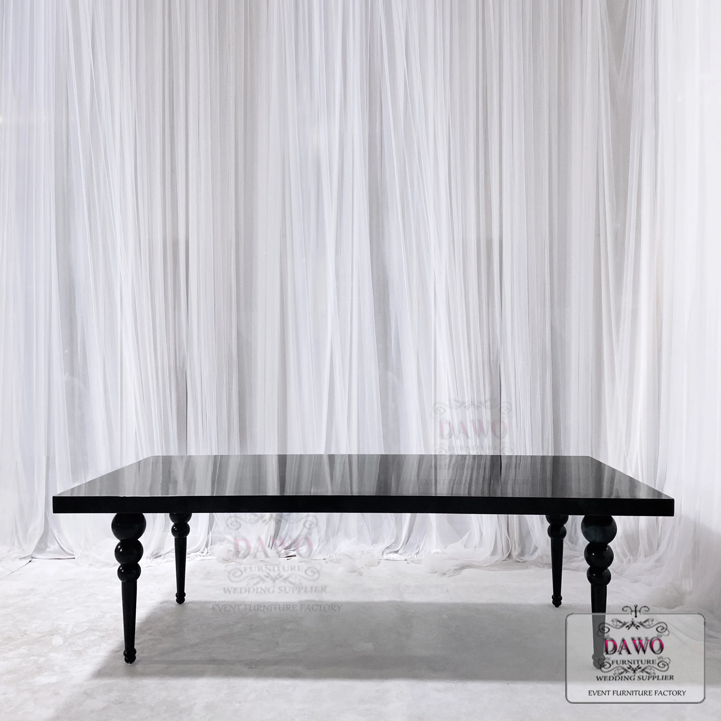 Принадлежности для мероприятий, черная мебель из МДФ, свадебные стулья и стол, обеденный набор