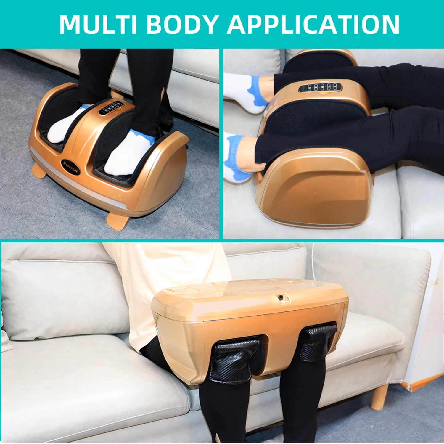 Foot Massager Machine Electric Vibrating Ems Foot Massager Relief Calf Relief Foot Calf Device Massage Legs