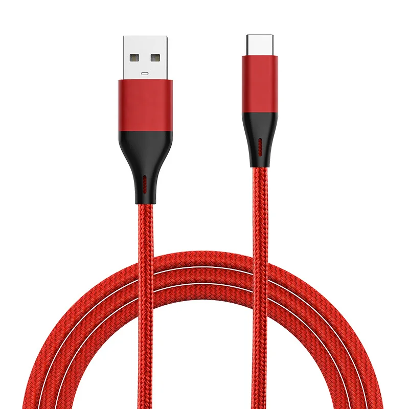 US Free shipping Factory Direct Supply New Arrival 1m nylon braided  usb Fast charging cable