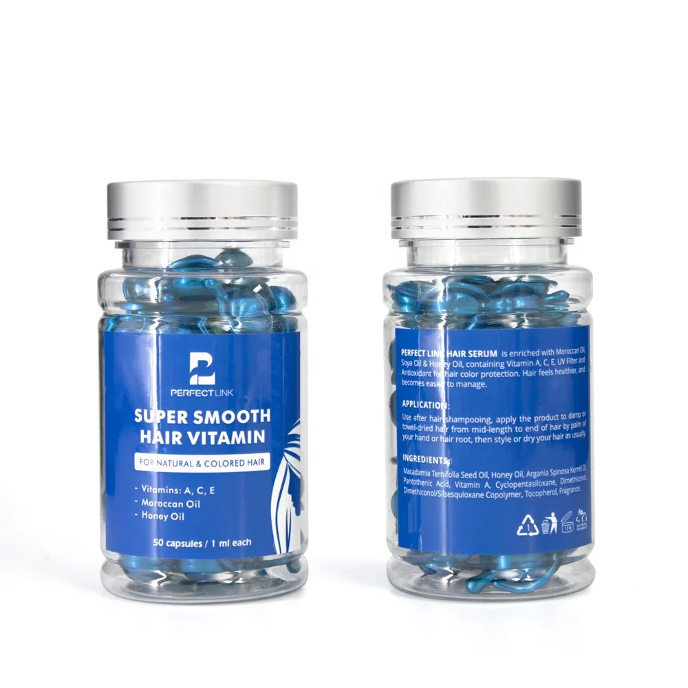 Perfect Link Hot Sale Hydrate Capsule Hair Serum Bottle 50Ml Anti Frizz Hair Serum Argan Oil Hair Serum