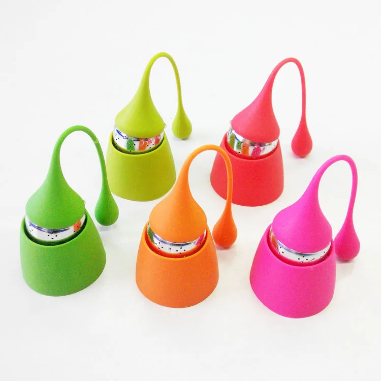 Ситечко для чая с силиконовой ручкой