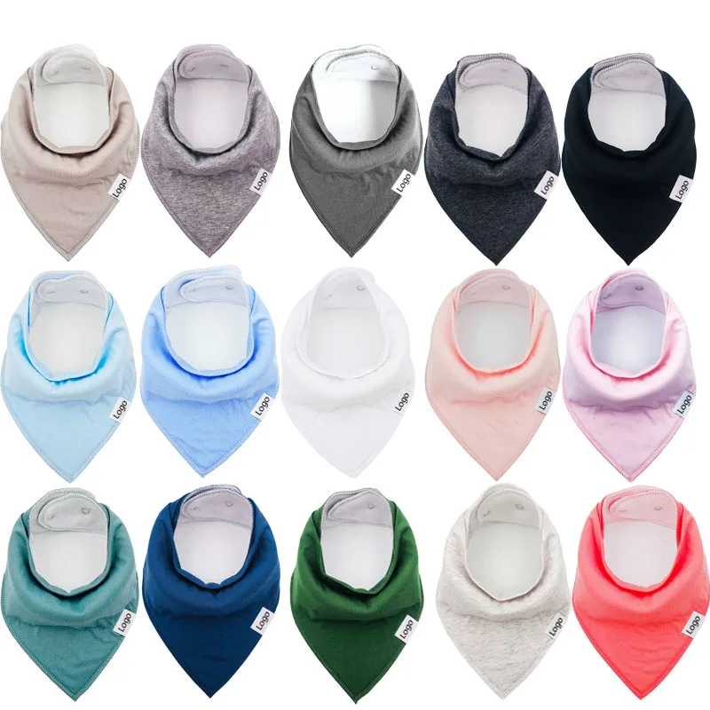 100% Organic Cotton Drooling and Teething Triangle Baby Bandana Drool Bibs