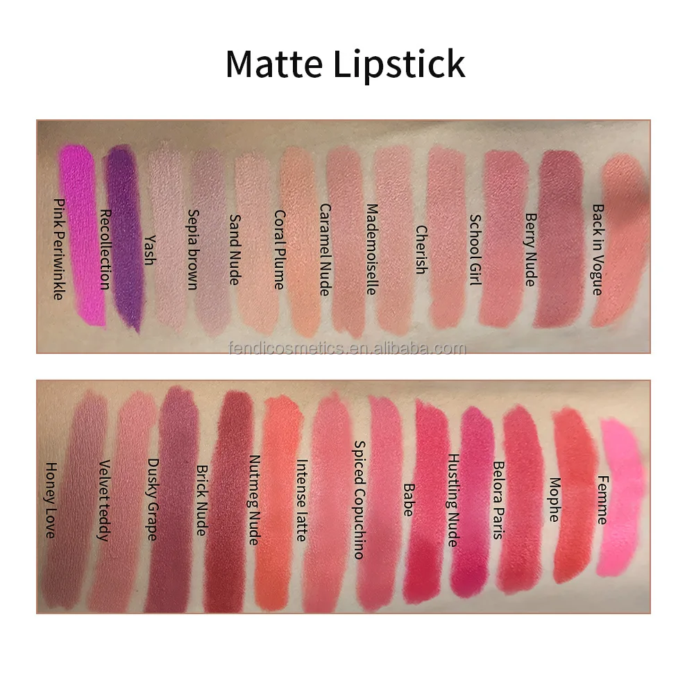 Private Label High Quality Red Pink Nude Matte Lip Beauty Custom Logo Matte Creamy Lipstick