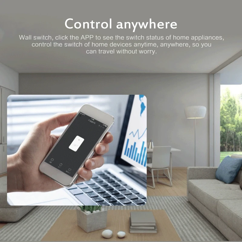 1/2/3 Gang EWelink Wifi Smart Wall Light Switch Touch Panel Remote Single Fire Wire No Neutral Line Switch Smart Home