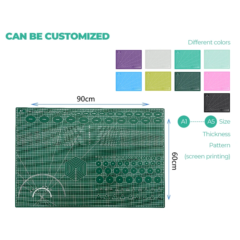 Spot Wholesale Patchwork Pattern cutting mat Antimicrobial 2mm thickness a0 cutting mat