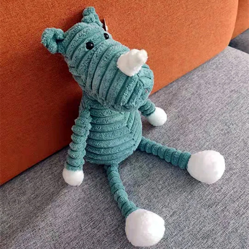 Wholesale plush baby doll soft animal striped cotton doll newborn gift bunny plush custom dog toy