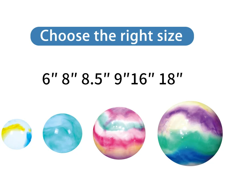 PVC inflatable multi-color marble ball for kids