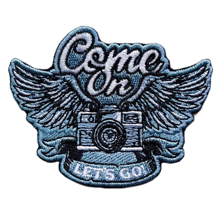 Christmas Embroidered Patches Label Wholesale Custom Made Iron On Embroidery Patch For Clothing Applique