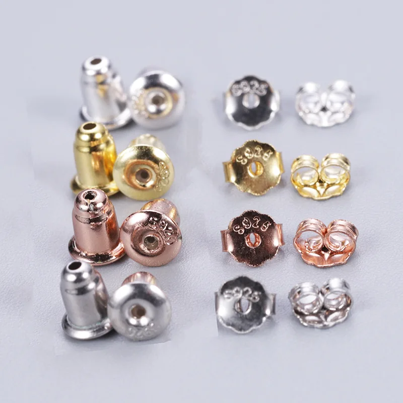 S925 silver bullet ear plug butterfly ear plug Ear stud accessories accessories manufacturers wholesale