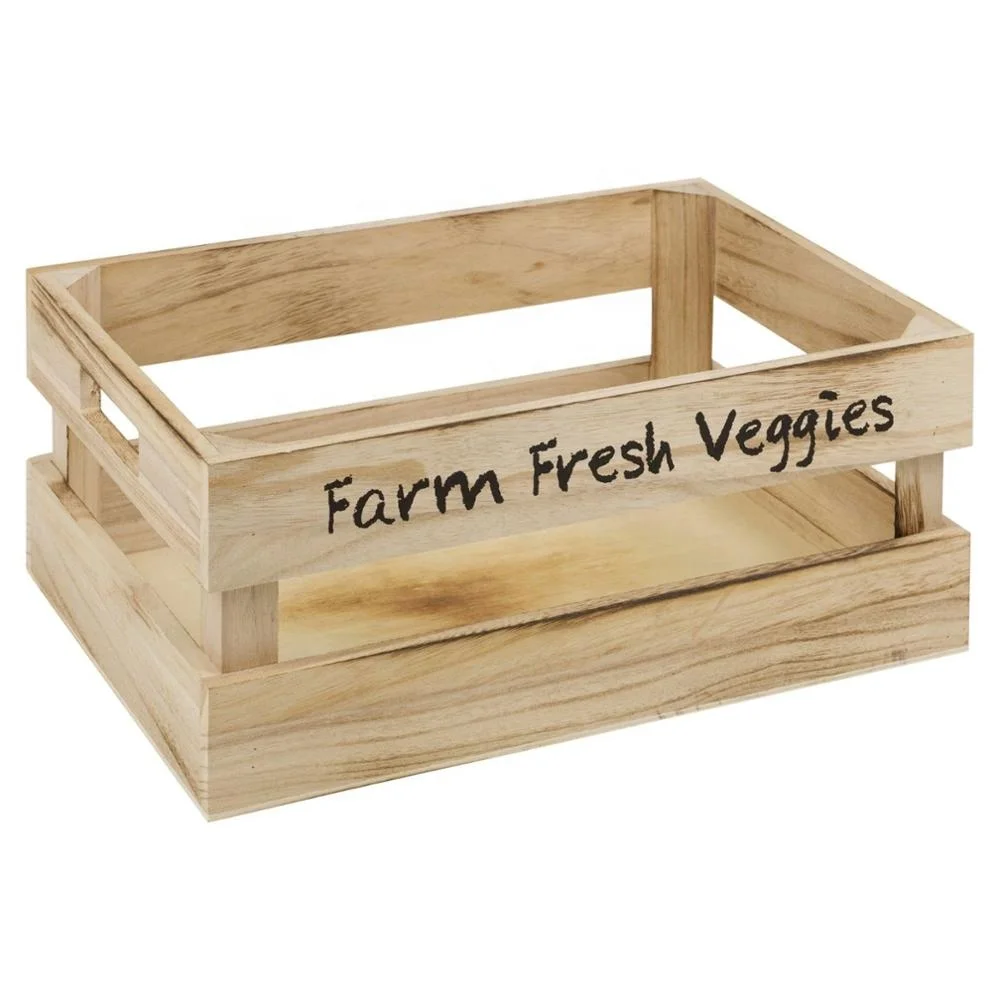 
Wholesale Customized IBEI product Handmade natural wooden craft gift Vegetable Fruit wine packing box Book Sundry storage crate 